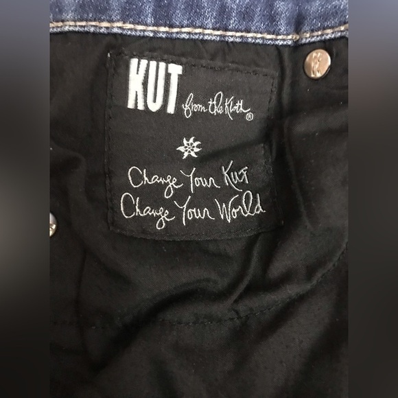 Kut from the kloth catherine womens cotton boyfriend distressed jeans size 10 - Picture 13 of 15